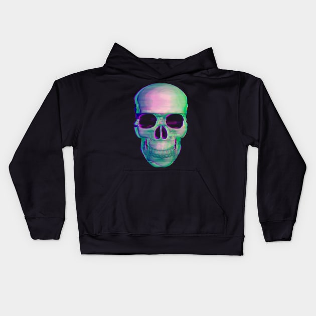 Digital Skull Kids Hoodie by Drop23